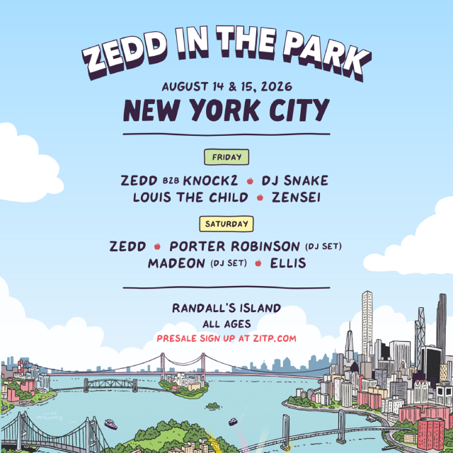 Zedd In The Park - NYC - August 14 & 15, 2026 by Zedd | Laylo