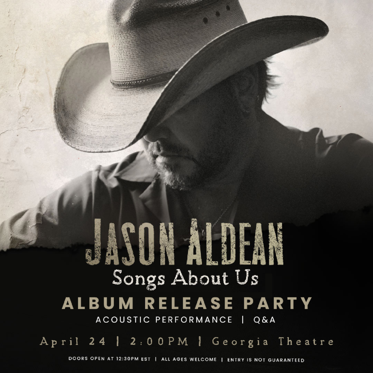 Jason Ridge Album Songs About Us Album Release Party by Jason Aldean | Laylo